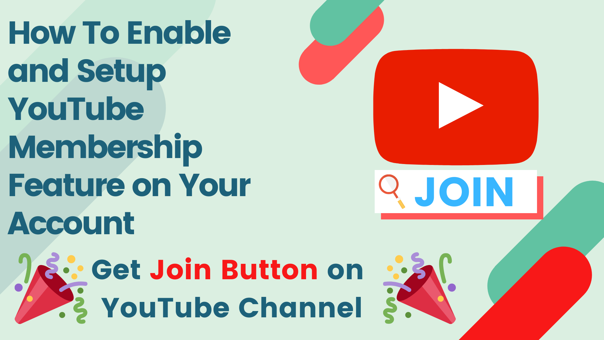 How To Enable And Setup YouTube Membership Feature On Your Account ...