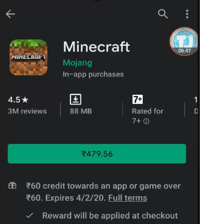 play store game minecraft