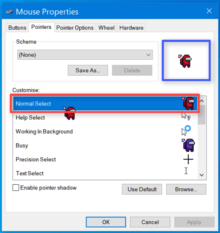 mouse properties